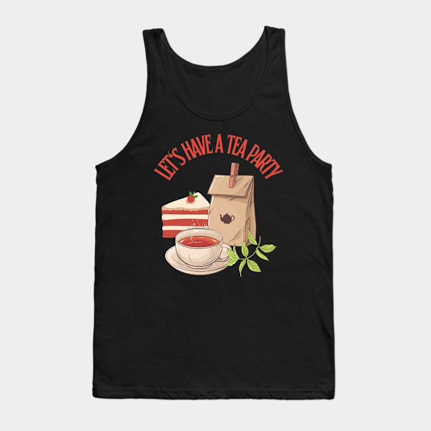 Let's Have a Tea Party Tank Top by Souls.Print